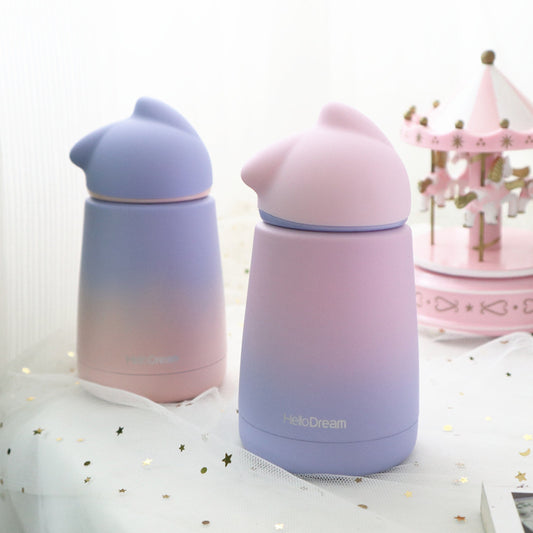 Korean Version Cat Gradient Color Thermos Cup Korea