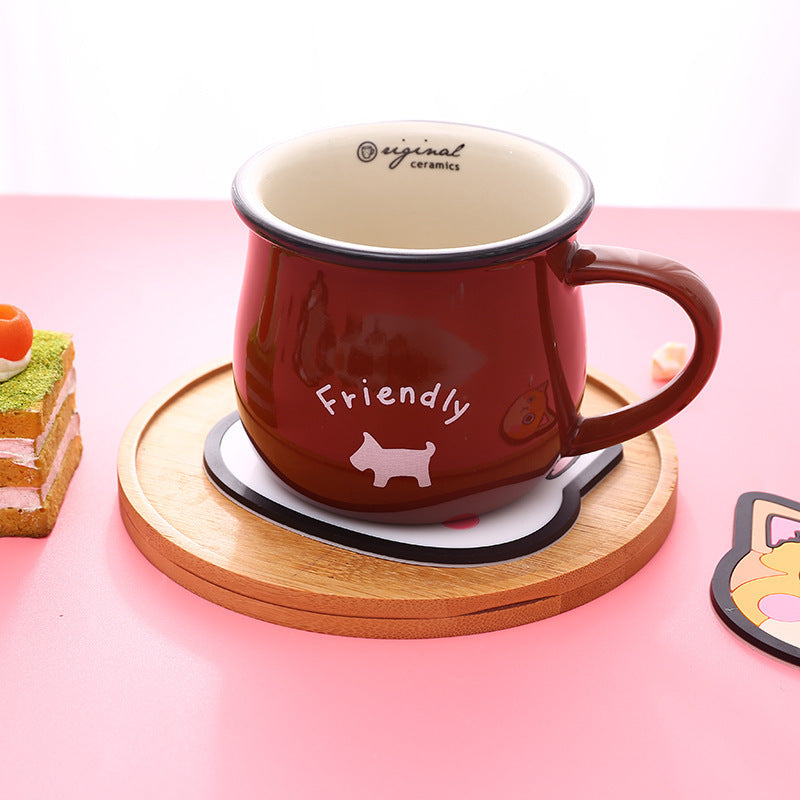 Cute Cat Thermal Insulation Non-slip Silicone Coaster