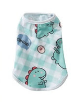 Spring and summer new pet vest full of cute little dinosaur cat / dog clothes