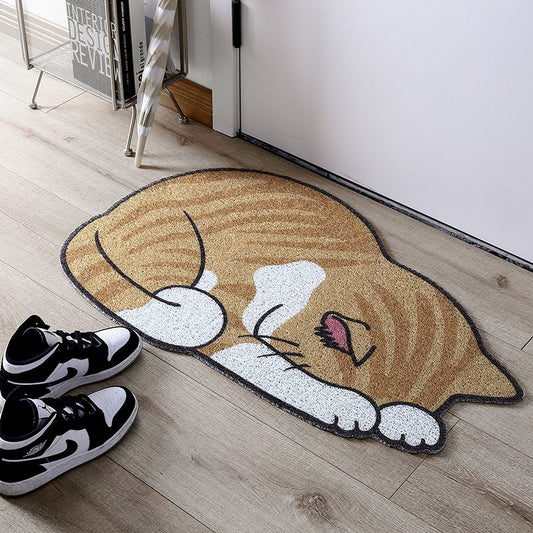 Cartoon Cat Shape Porch Wire Enclosure Mat