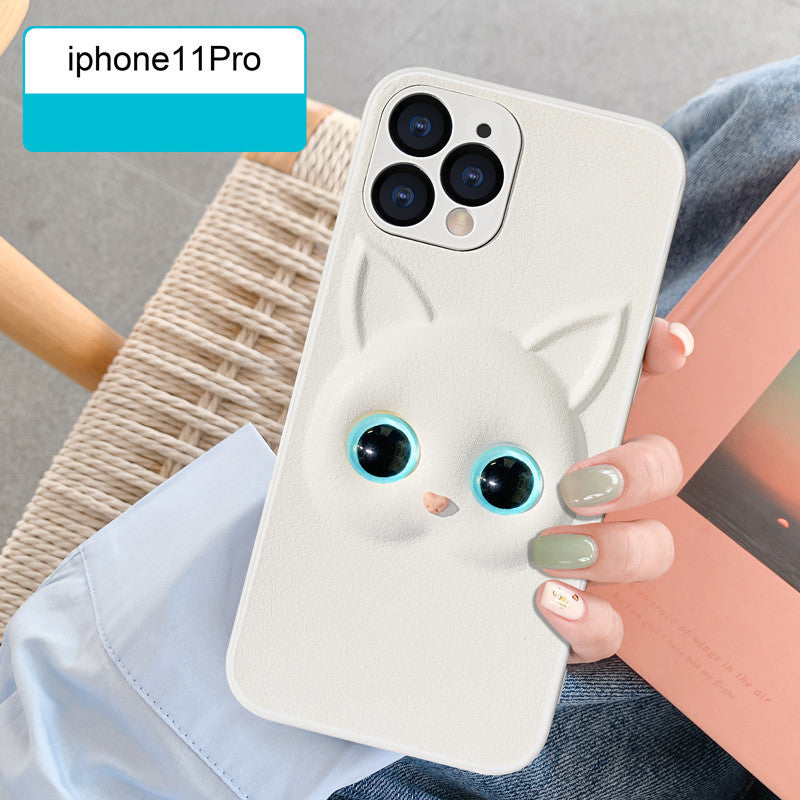 Compatible with Apple , Cartoon Cat All Inclusive Phone Case