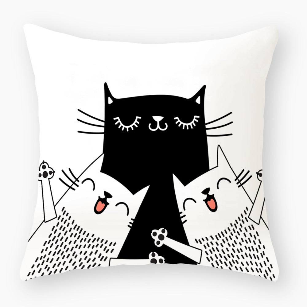 Fashionable Cute Cat Light Peach Skin Pillowcase