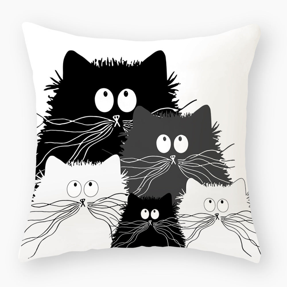 Fashionable Cute Cat Light Peach Skin Pillowcase