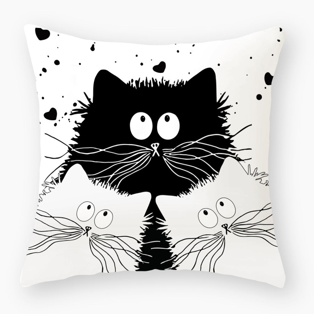 Fashionable Cute Cat Light Peach Skin Pillowcase