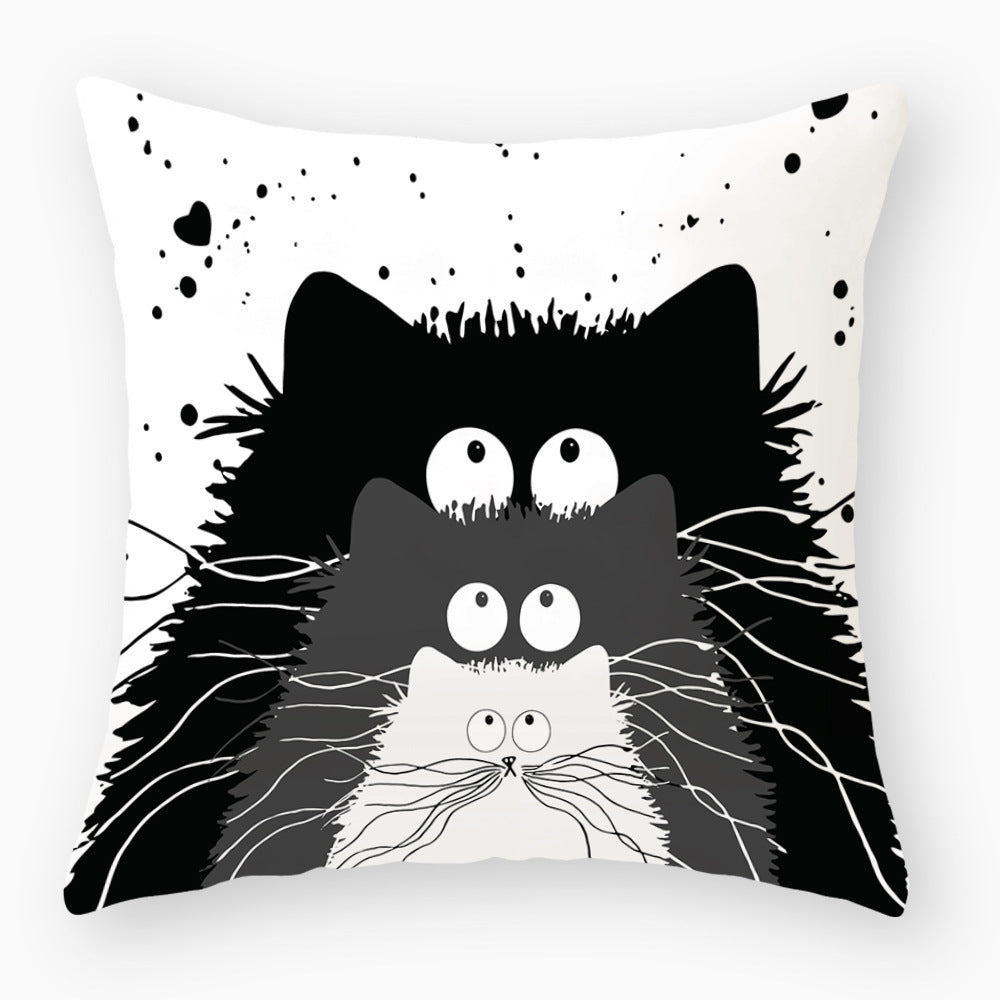 Fashionable Cute Cat Light Peach Skin Pillowcase