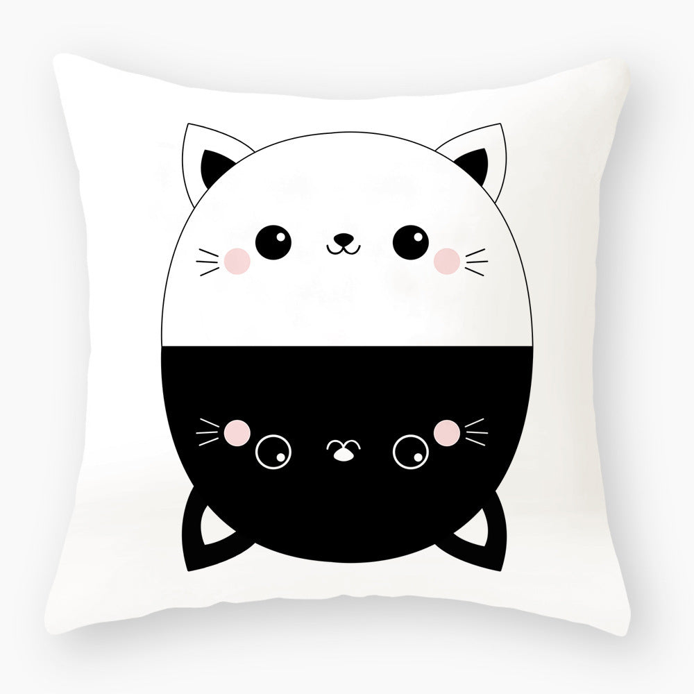 Fashionable Cute Cat Light Peach Skin Pillowcase