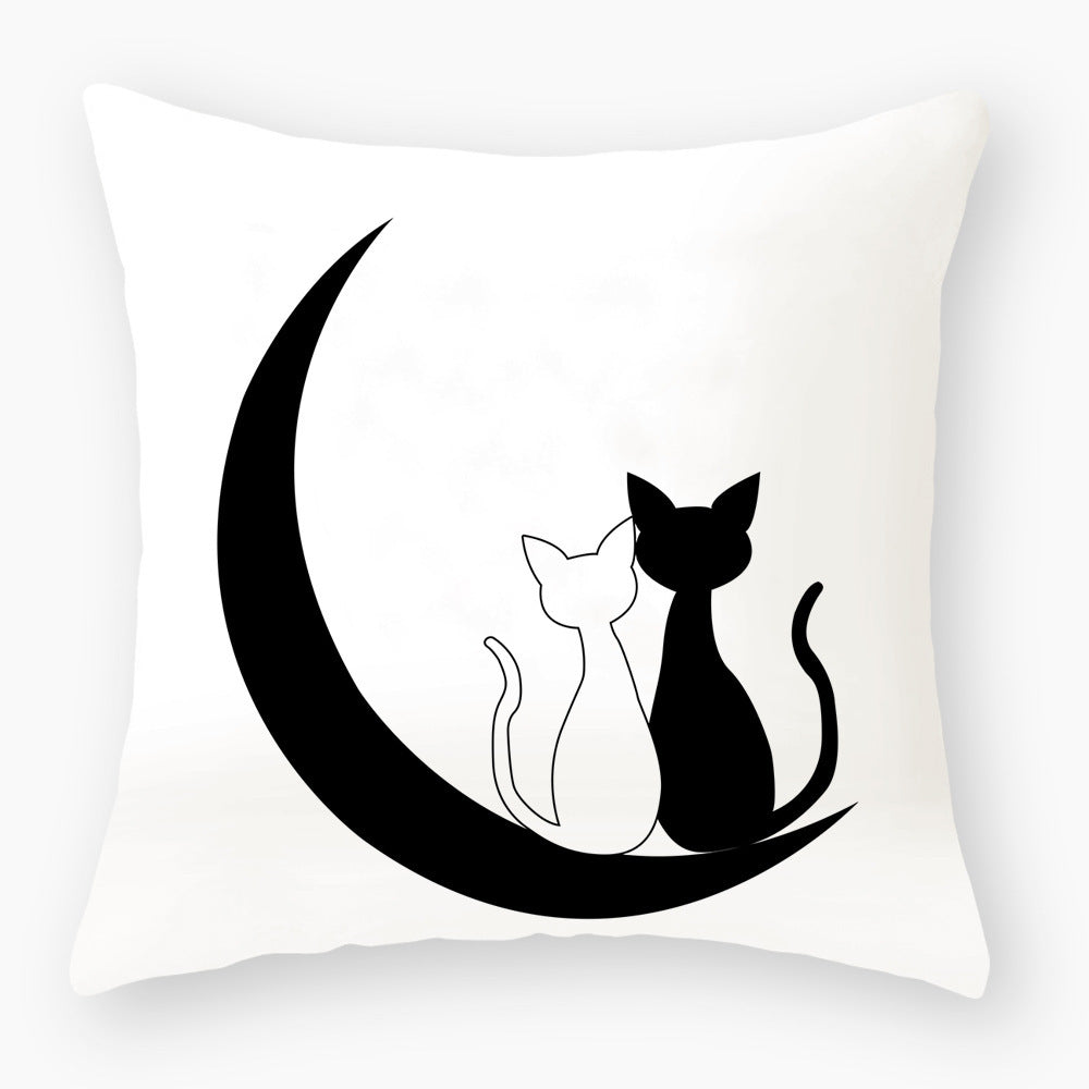 Fashionable Cute Cat Light Peach Skin Pillowcase