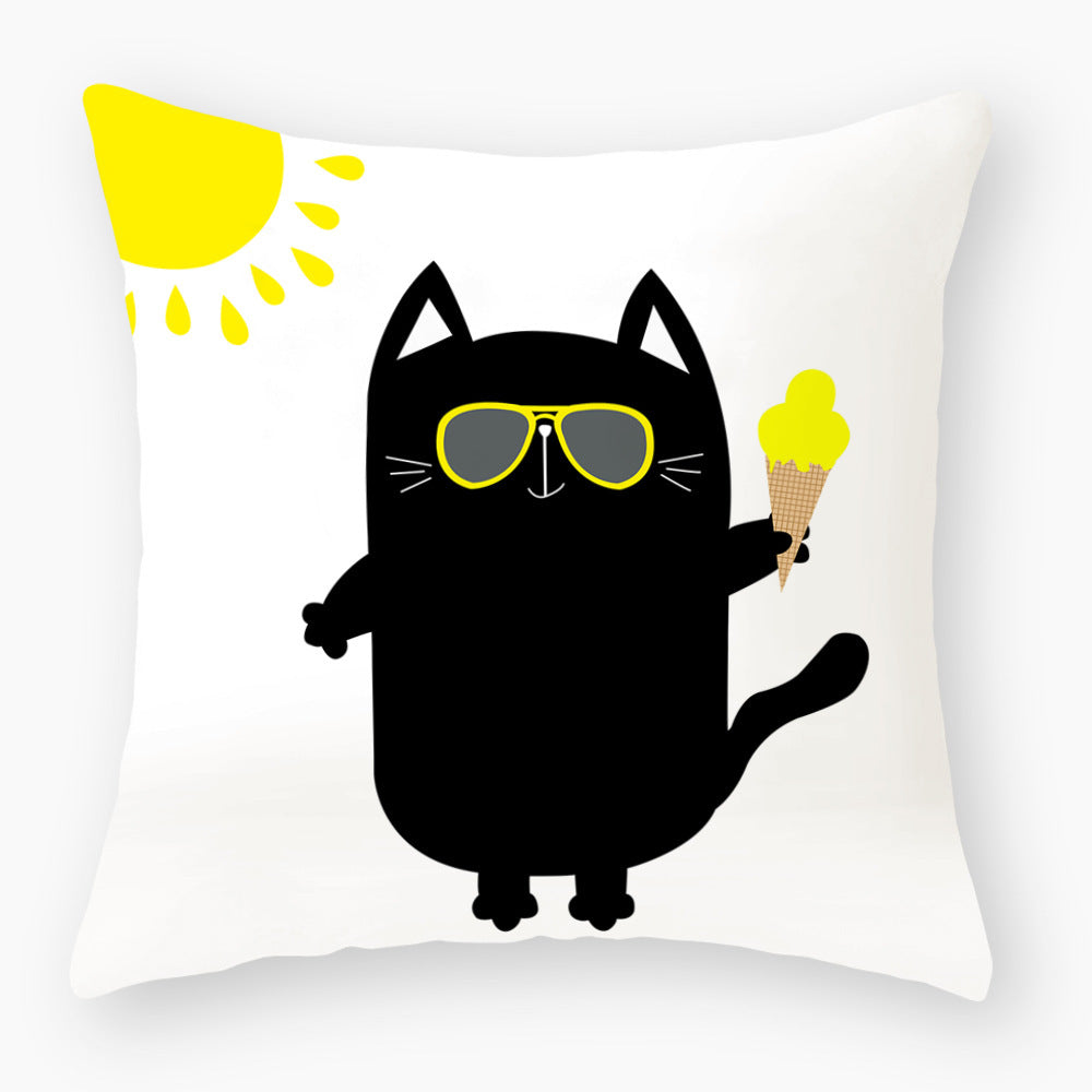 Fashionable Cute Cat Light Peach Skin Pillowcase