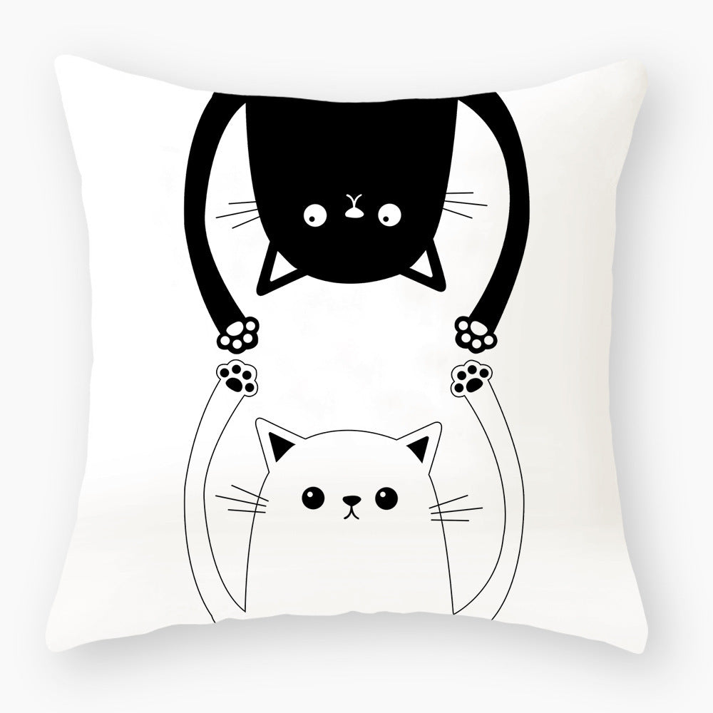 Fashionable Cute Cat Light Peach Skin Pillowcase