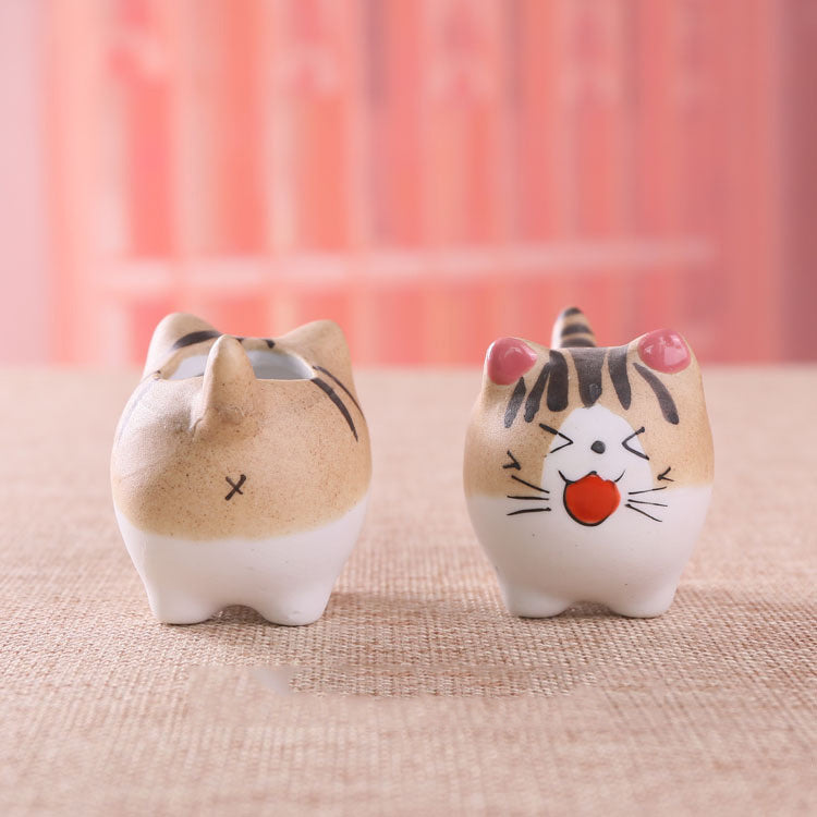 Creative Cute Cat Succulents Ceramic Flower Pot