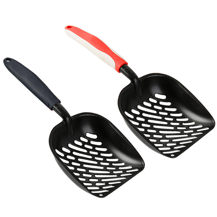 Extra Large Black Coated Aluminum Alloy Cat Litter Shovel Feces Artifact Swollen Potato Rot Cat Litter Toilet Cleaning Supplies