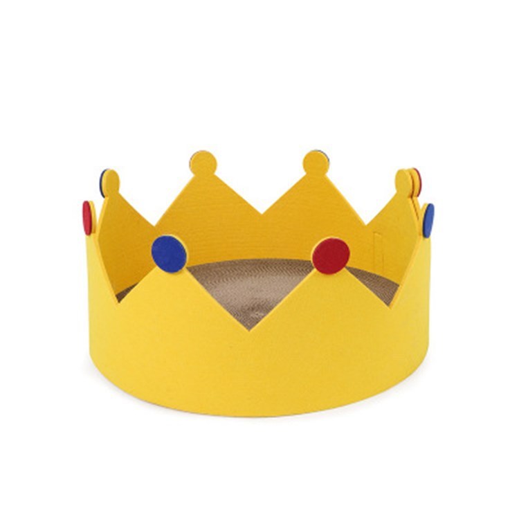 New Felt Corrugated Paper Crown Round Cat Litter