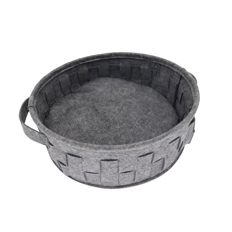 Removable And Washable Round Felt Cat Litter For All Seasons