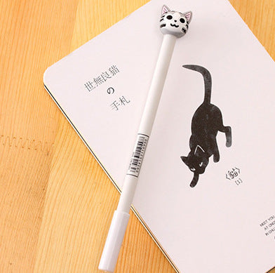 Cartoon Cheese Cat Gel Pen Emoticon Cat Water-Based Pen Middle School Student Pen