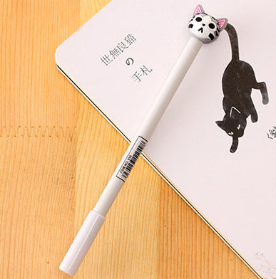 Cartoon Cheese Cat Gel Pen Emoticon Cat Water-Based Pen Middle School Student Pen