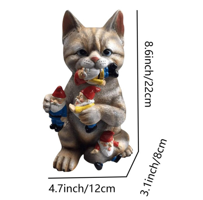 Evil Cat Garden Resin Statue Art Ornament Decoration