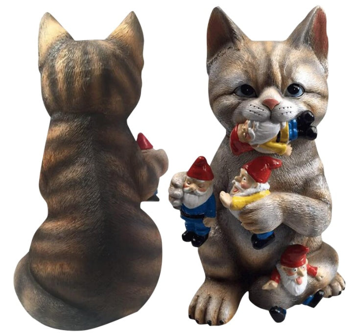 Evil Cat Garden Resin Statue Art Ornament Decoration