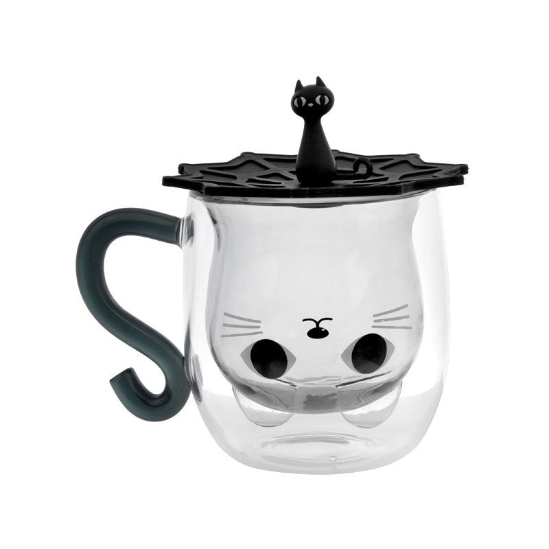 Creative Cat Cup Cartoon Water Cup cCat Cute Creative Coffee Cup Casual Cup Couple Gass Cat Paw Cup