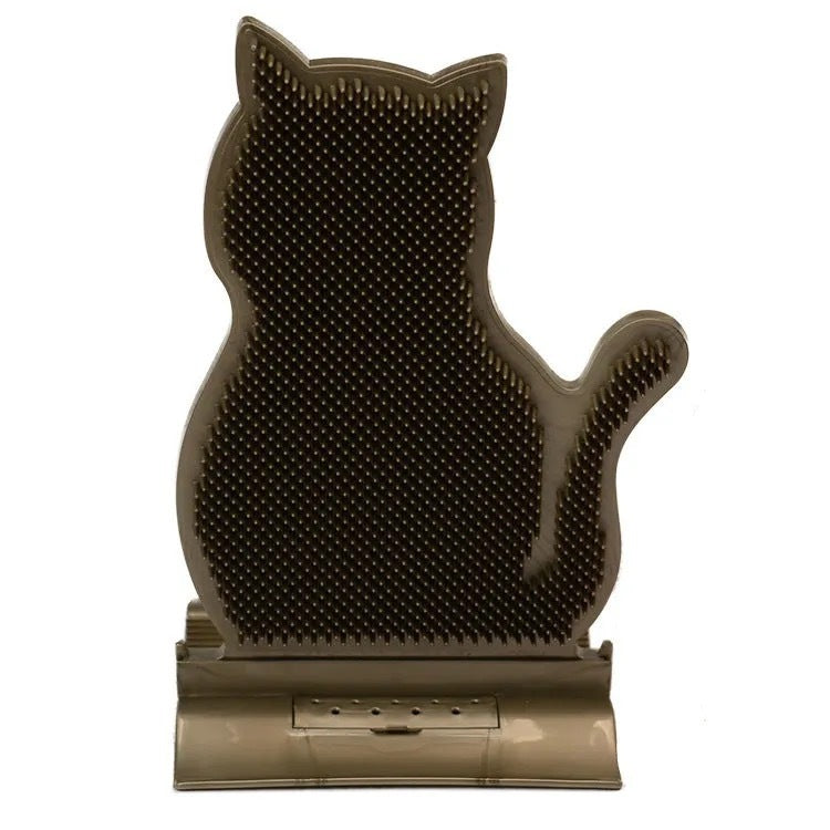 Cat Self Massage Brush Grooming Toy with Catnip Wall Corner Cat Self Groomer Shed Hair Removal Comb Cat Itching Brush Massage