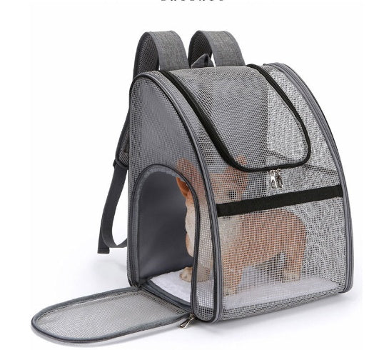 Pet Bag Full Mesh Breathable Backpack For Outing Travel Carrying Bag Cat And Dog Bag Foldable Backpack