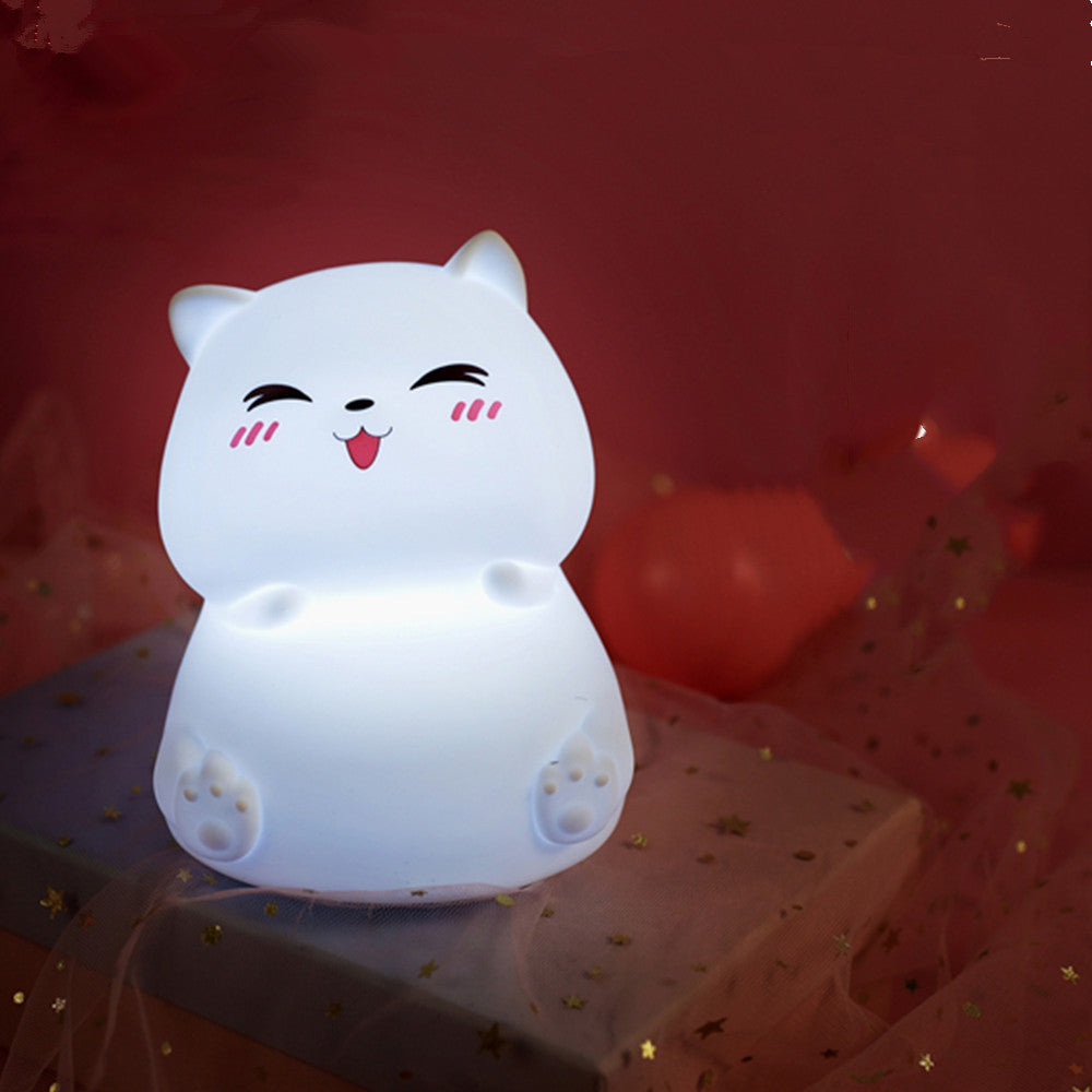 New Coffee Cat Silicone Pat Light