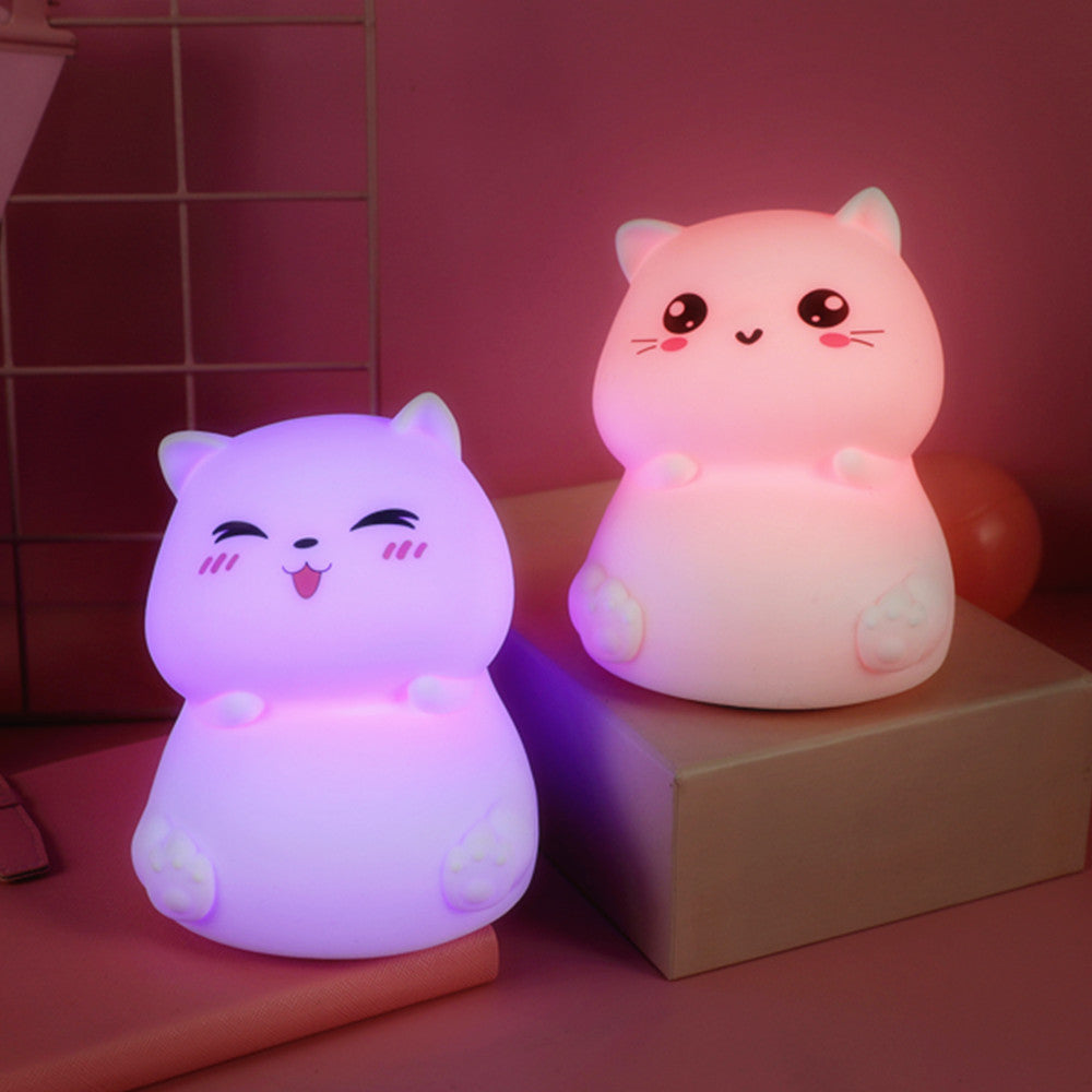 New Coffee Cat Silicone Pat Light