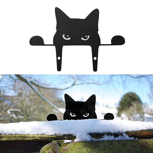 Black Cat Fence Outdoor Garden Decoration