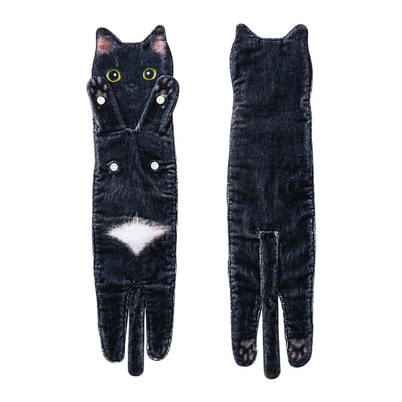 Quick-drying Cat Hand Towel, Cat Towel, Cute Absorbent Towel