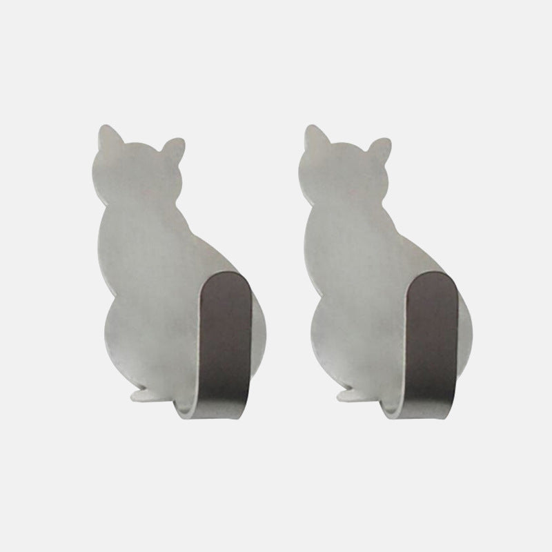 2 Self Adhesive Hook Cat Storage Racks