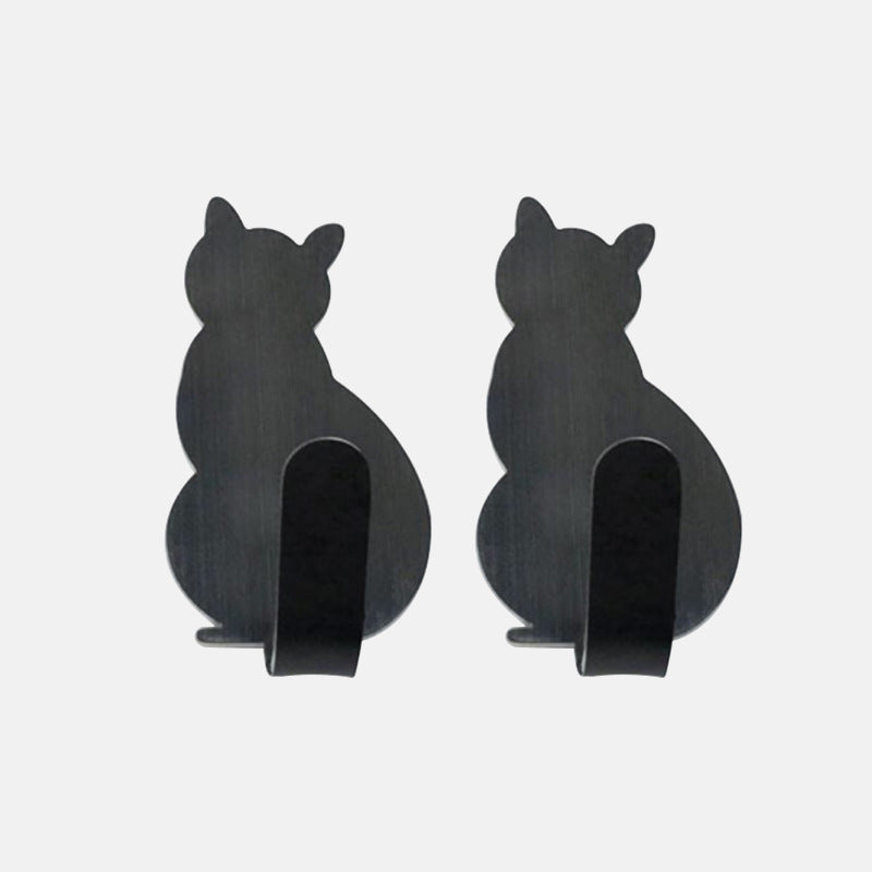 2 Self Adhesive Hook Cat Storage Racks