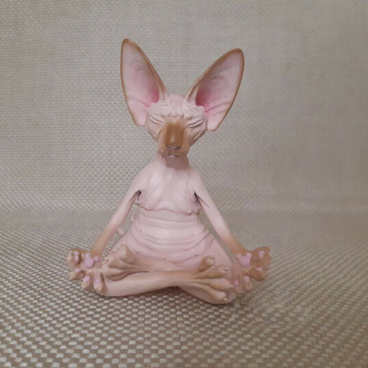 Creative PVC Simulation Hairless Cat Sphinx Cat Animals ActionFigure Toys Animal Model Toys