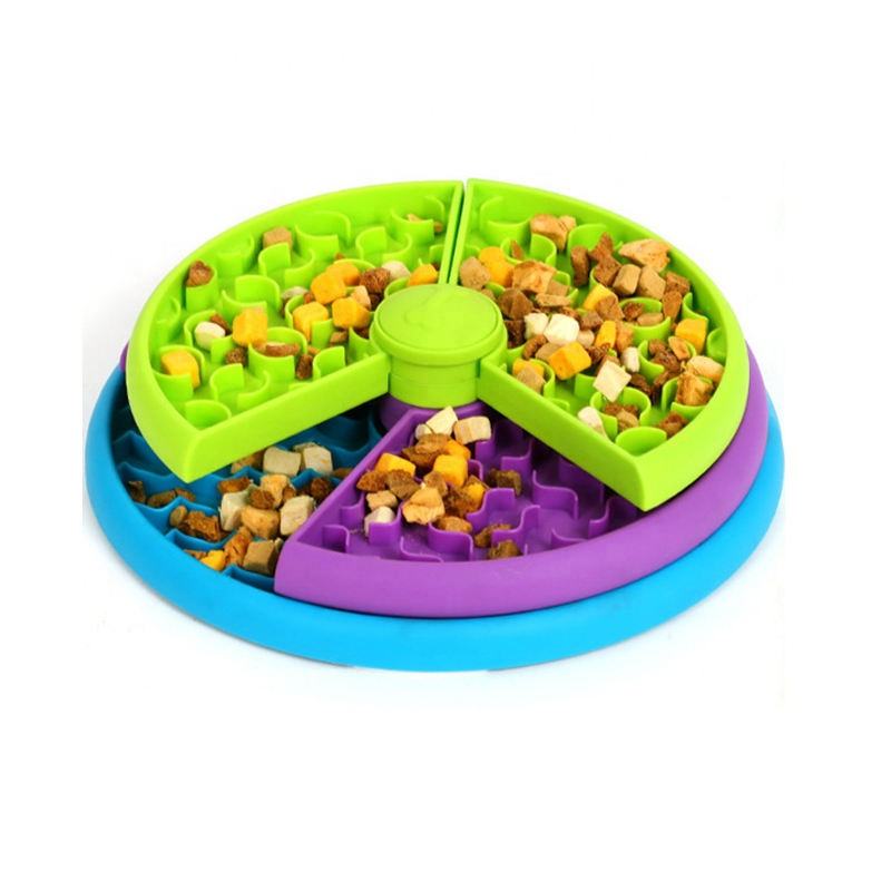 Cat slow food bowl cat bowl basin puzzle feeder healthy pet rotating game board