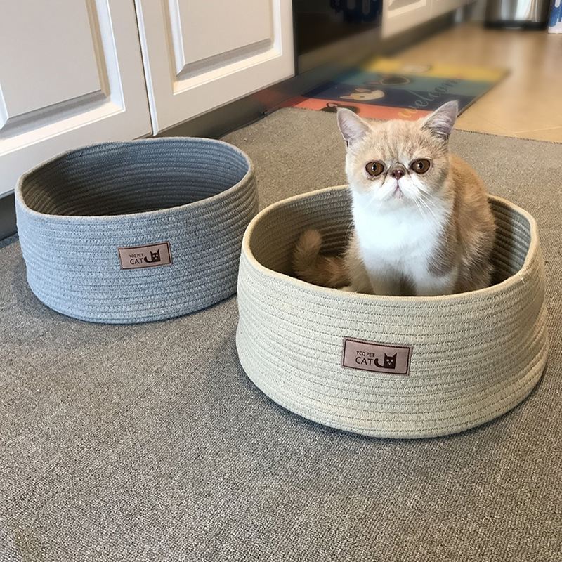 Handmade cotton rope cat litter