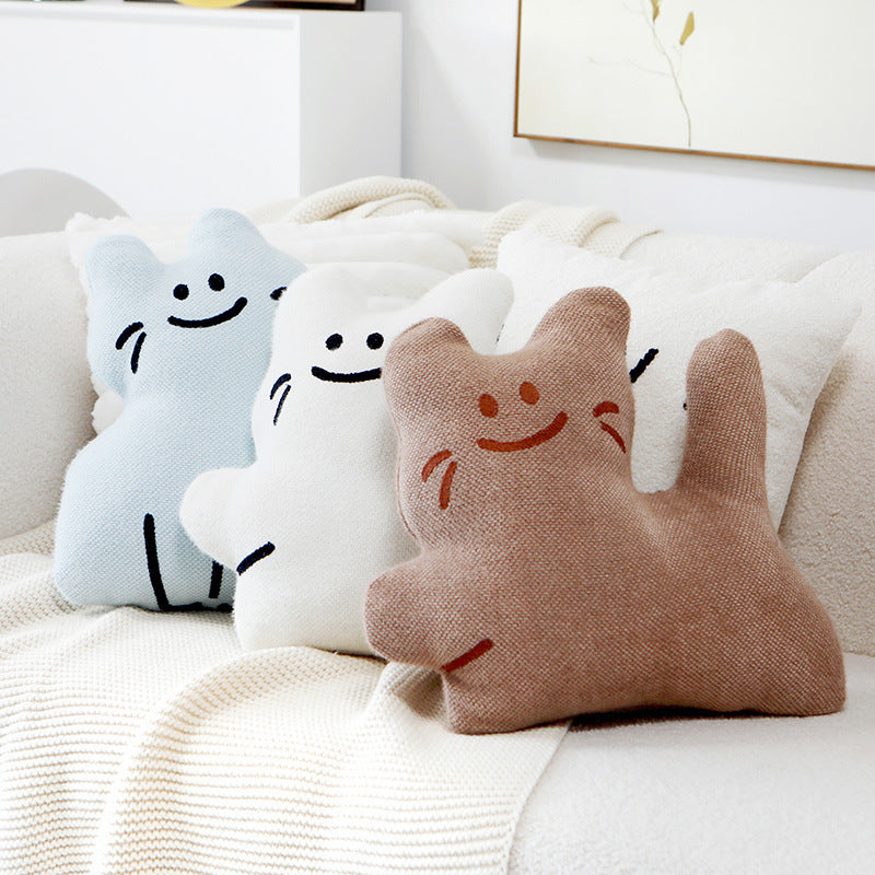 Cat Pillow Cover Cartoon Living Room Sofa