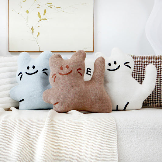 Cat Pillow Cover Cartoon Living Room Sofa