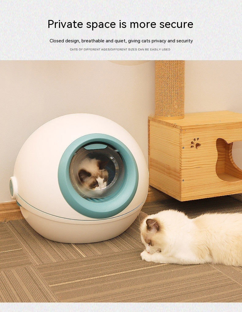 Fully Enclosed Litter Box Deodorant Cat Toilet