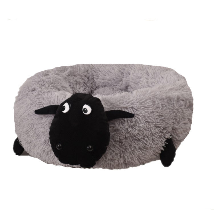 Sheep head round cat litter pad