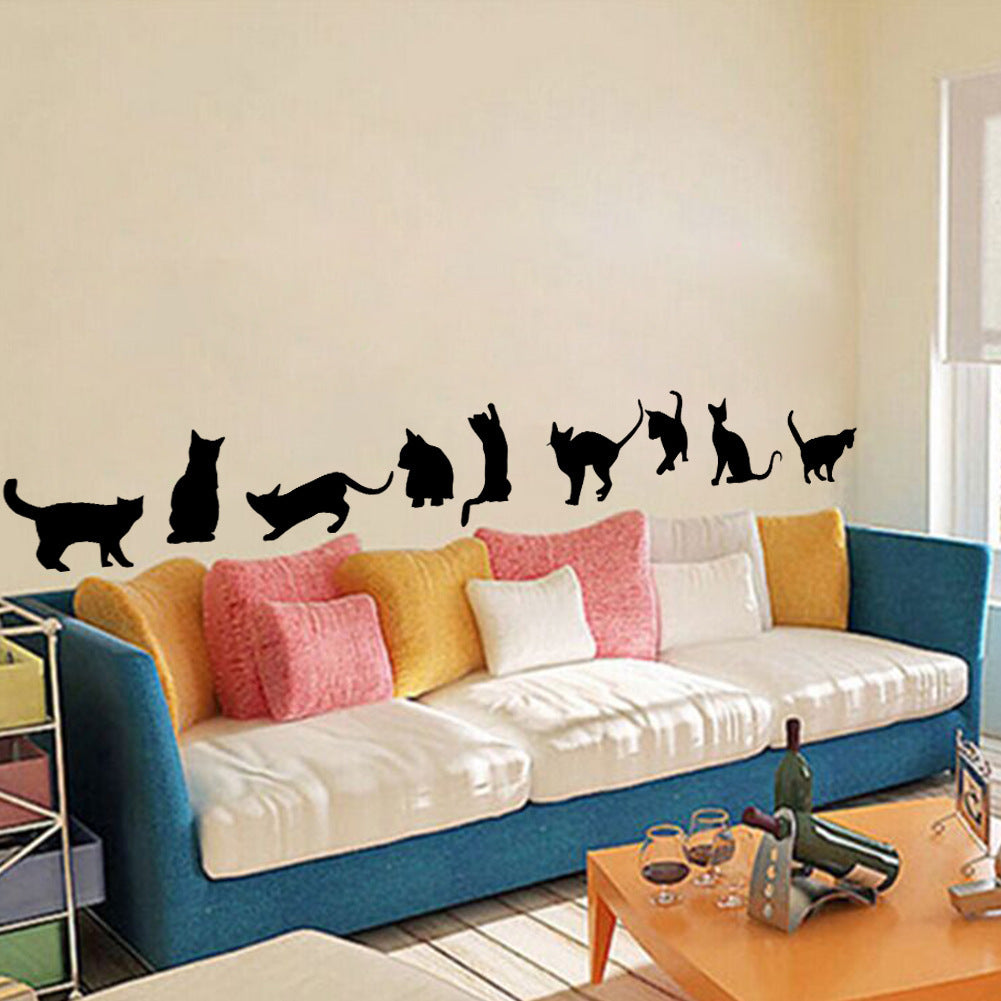 Removable Cat Bedroom Living Room Background Wall Sticker