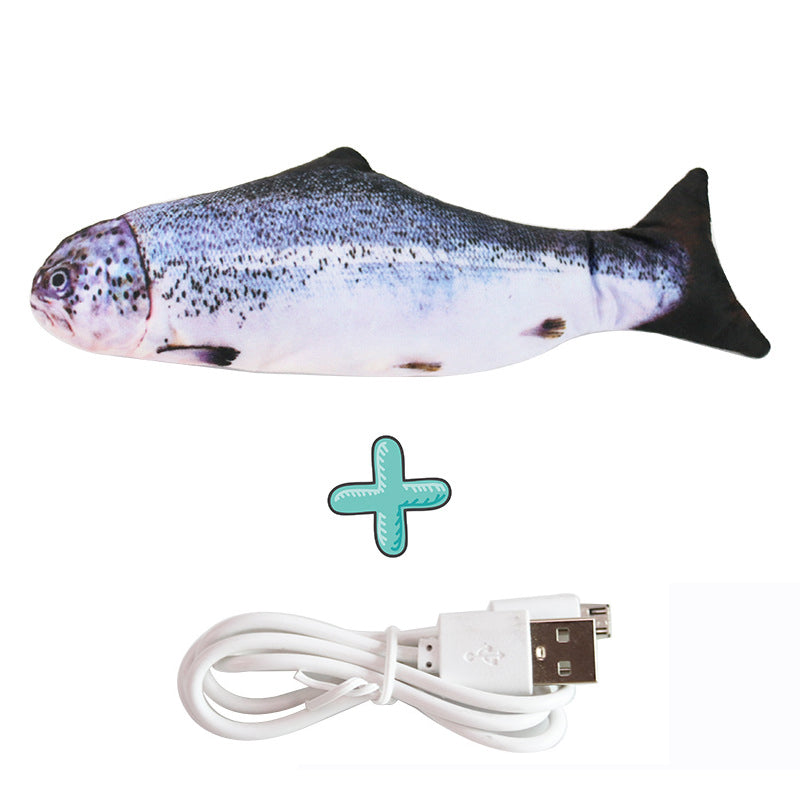 Cat USB Charger Toy Fish Interactive Electric floppy Fish Cat toy Realistic Pet Cats Chew Bite Toys Pet Supplies Cats toy