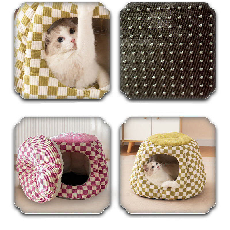 New Cat Litter Winter Warm Four Seasons Universal Closed Kennel Small Dog Internet Celebrity Cold Cat House Winter Thickened