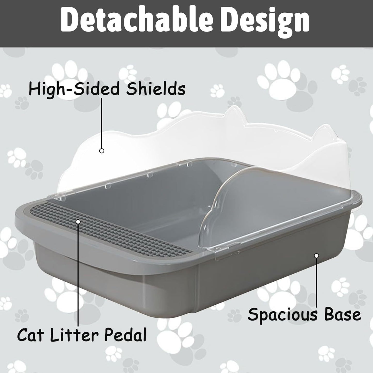 Sifting Cat Litter Box For Kittens Open Litter Box With High Sides Detachable Small Pet Toilet Travel Litter Pan For Kitty And Thiny Cats