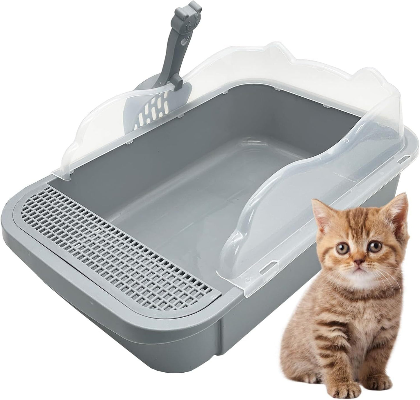 Sifting Cat Litter Box For Kittens Open Litter Box With High Sides Detachable Small Pet Toilet Travel Litter Pan For Kitty And Thiny Cats