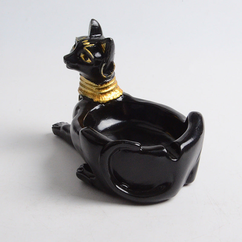 Resin crafts cat god ashtray