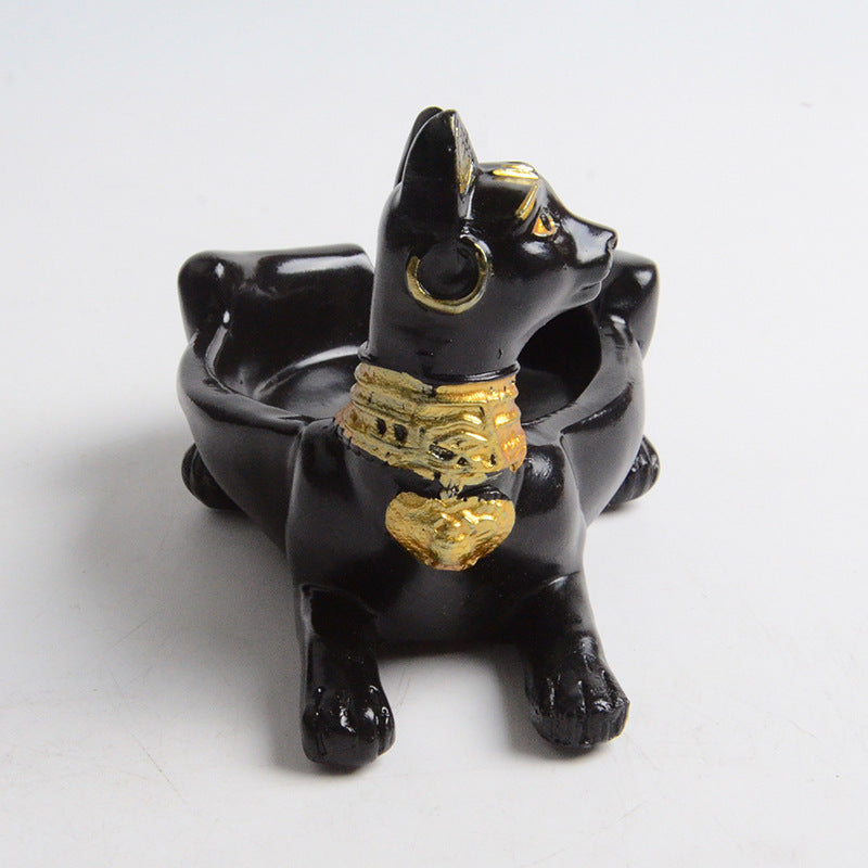 Resin crafts cat god ashtray