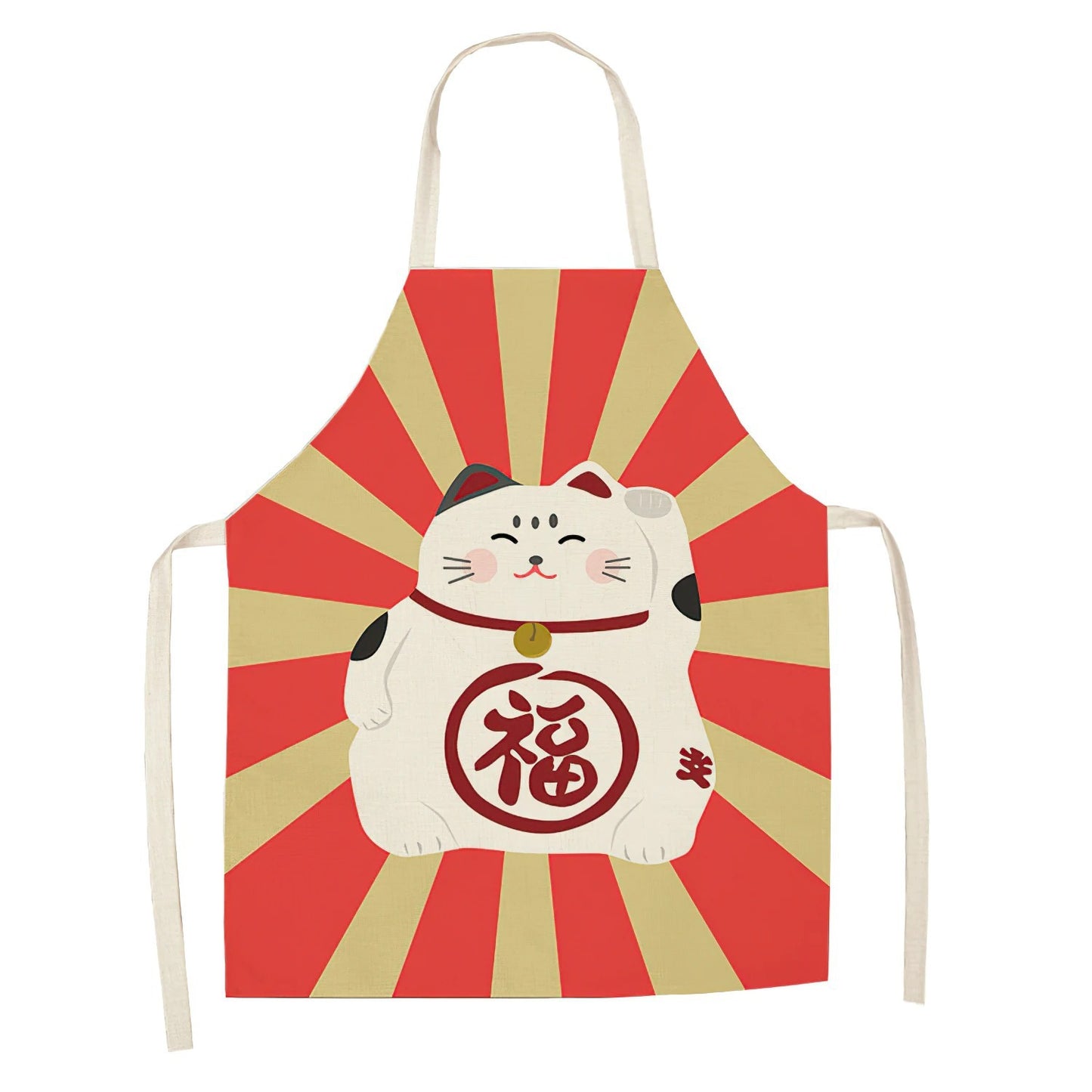 Cartoon Cat Digital Printing Sleeveless Apron