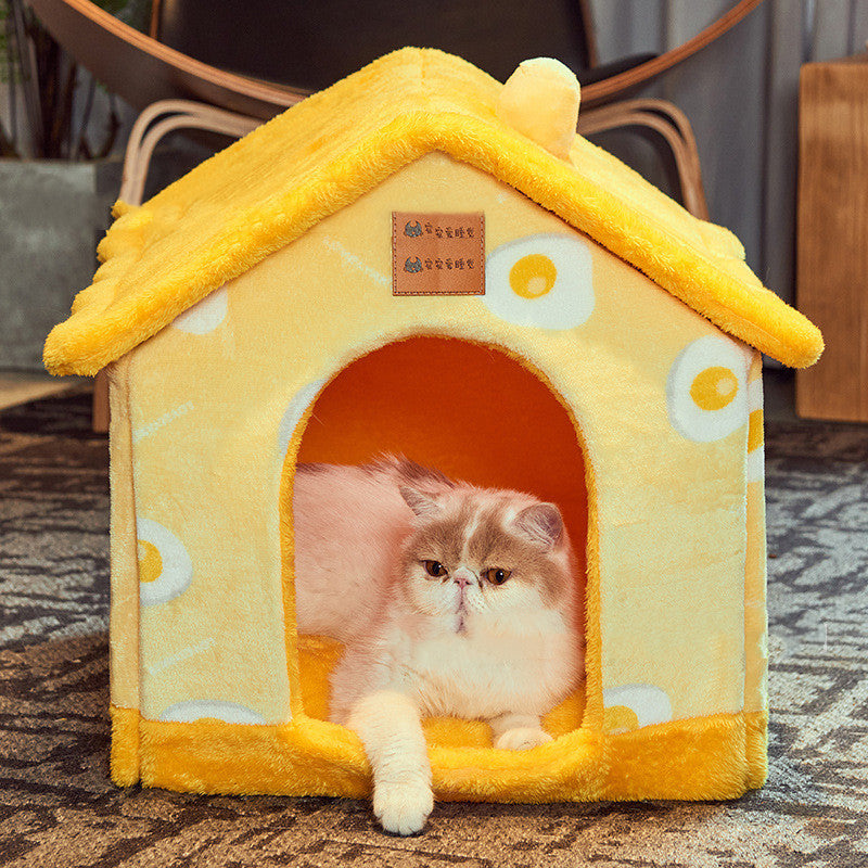 Removable And Washable Small Dog Teddy Cat Litter Closed Dog House