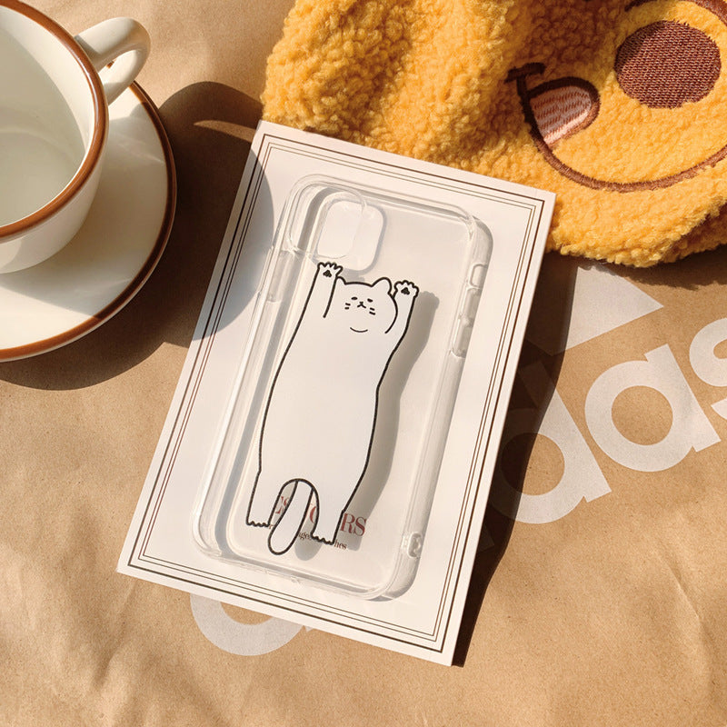 Cat transparent phone case