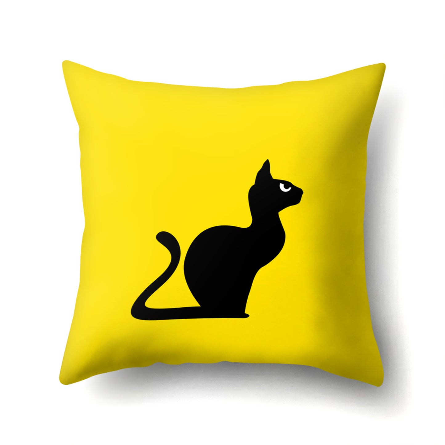 Printed Cute Animal Cat Polyester Pillowcase