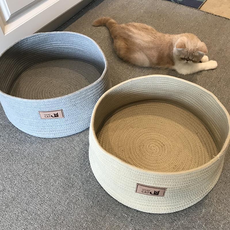 Handmade cotton rope cat litter