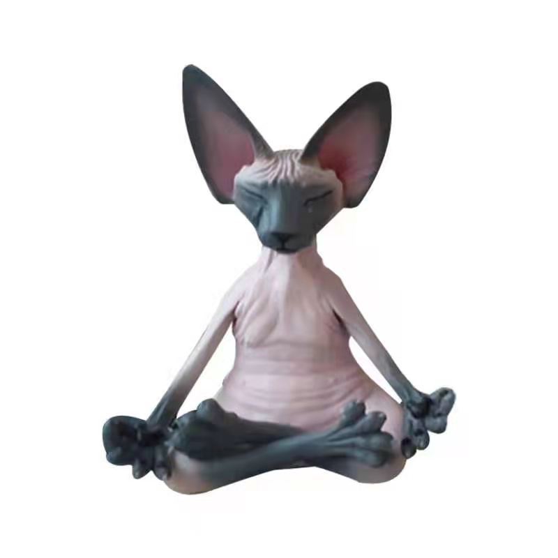 Creative PVC Simulation Hairless Cat Sphinx Cat Animals ActionFigure Toys Animal Model Toys